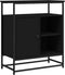 vidaXL - Dressoir - 69x35x80 - cm - bewerkt - hout - zwart