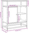 vidaXL - Dressoir - 69x35x80 - cm - bewerkt - hout - zwart