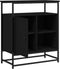 vidaXL - Dressoir - 69x35x80 - cm - bewerkt - hout - zwart