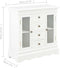 vidaXL - Dressoir - 70x28x70 - cm - massief - grenenhout - wit