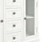 vidaXL - Dressoir - 70x28x70 - cm - massief - grenenhout - wit