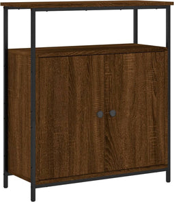vidaXL - Dressoir - 70x30x80 - cm - bewerkt - hout - bruin - eikenkleur