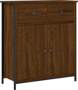 vidaXL - Dressoir - 70x30x80 - cm - bewerkt - hout - bruin - eikenkleur