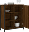 vidaXL - Dressoir - 70x30x80 - cm - bewerkt - hout - bruin - eikenkleur