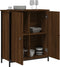 vidaXL - Dressoir - 70x30x80 - cm - bewerkt - hout - bruin - eikenkleur
