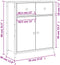 vidaXL - Dressoir - 70x30x80 - cm - bewerkt - hout - bruin - eikenkleur