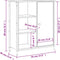 vidaXL - Dressoir - 70x30x80 - cm - bewerkt - hout - bruin - eikenkleur