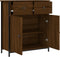 vidaXL - Dressoir - 70x30x80 - cm - bewerkt - hout - bruin - eikenkleur