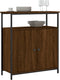vidaXL - Dressoir - 70x30x80 - cm - bewerkt - hout - bruin - eikenkleur