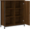 vidaXL - Dressoir - 70x30x80 - cm - bewerkt - hout - bruin - eikenkleur