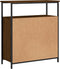 vidaXL - Dressoir - 70x30x80 - cm - bewerkt - hout - bruin - eikenkleur