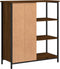 vidaXL - Dressoir - 70x30x80 - cm - bewerkt - hout - bruin - eikenkleur