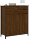 vidaXL - Dressoir - 70x30x80 - cm - bewerkt - hout - bruin - eikenkleur