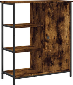 vidaXL - Dressoir - 70x30x80 - cm - bewerkt - hout - gerookt - eikenkleurig