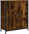 vidaXL - Dressoir - 70x30x80 - cm - bewerkt - hout - gerookt - eikenkleurig