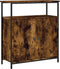 vidaXL - Dressoir - 70x30x80 - cm - bewerkt - hout - gerookt - eikenkleurig