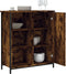 vidaXL - Dressoir - 70x30x80 - cm - bewerkt - hout - gerookt - eikenkleurig