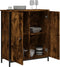vidaXL - Dressoir - 70x30x80 - cm - bewerkt - hout - gerookt - eikenkleurig