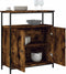 vidaXL - Dressoir - 70x30x80 - cm - bewerkt - hout - gerookt - eikenkleurig
