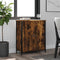 vidaXL - Dressoir - 70x30x80 - cm - bewerkt - hout - gerookt - eikenkleurig