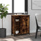 vidaXL - Dressoir - 70x30x80 - cm - bewerkt - hout - gerookt - eikenkleurig