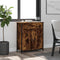 vidaXL - Dressoir - 70x30x80 - cm - bewerkt - hout - gerookt - eikenkleurig