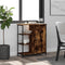 vidaXL - Dressoir - 70x30x80 - cm - bewerkt - hout - gerookt - eikenkleurig