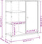 vidaXL - Dressoir - 70x30x80 - cm - bewerkt - hout - gerookt - eikenkleurig