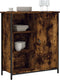 vidaXL - Dressoir - 70x30x80 - cm - bewerkt - hout - gerookt - eikenkleurig