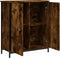 vidaXL - Dressoir - 70x30x80 - cm - bewerkt - hout - gerookt - eikenkleurig