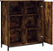 vidaXL - Dressoir - 70x30x80 - cm - bewerkt - hout - gerookt - eikenkleurig