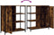 vidaXL - Dressoir - 70x30x80 - cm - bewerkt - hout - gerookt - eikenkleurig