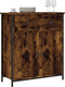 vidaXL - Dressoir - 70x30x80 - cm - bewerkt - hout - gerookt - eikenkleurig