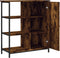 vidaXL - Dressoir - 70x30x80 - cm - bewerkt - hout - gerookt - eikenkleurig