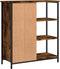 vidaXL - Dressoir - 70x30x80 - cm - bewerkt - hout - gerookt - eikenkleurig