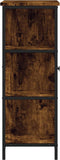 vidaXL - Dressoir - 70x30x80 - cm - bewerkt - hout - gerookt - eikenkleurig