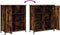 vidaXL - Dressoir - 70x30x80 - cm - bewerkt - hout - gerookt - eikenkleurig