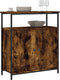 vidaXL - Dressoir - 70x30x80 - cm - bewerkt - hout - gerookt - eikenkleurig