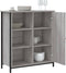 vidaXL - Dressoir - 70x30x80 - cm - bewerkt - hout - grijs - sonoma
