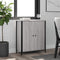 vidaXL - Dressoir - 70x30x80 - cm - bewerkt - hout - grijs - sonoma
