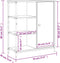 vidaXL - Dressoir - 70x30x80 - cm - bewerkt - hout - grijs - sonoma