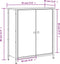 vidaXL - Dressoir - 70x30x80 - cm - bewerkt - hout - grijs - sonoma