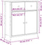 vidaXL - Dressoir - 70x30x80 - cm - bewerkt - hout - grijs - sonoma