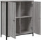 vidaXL - Dressoir - 70x30x80 - cm - bewerkt - hout - grijs - sonoma