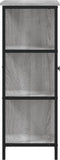 vidaXL - Dressoir - 70x30x80 - cm - bewerkt - hout - grijs - sonoma