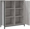 vidaXL - Dressoir - 70x30x80 - cm - bewerkt - hout - grijs - sonoma