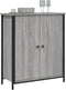 vidaXL - Dressoir - 70x30x80 - cm - bewerkt - hout - grijs - sonoma