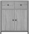 vidaXL - Dressoir - 70x30x80 - cm - bewerkt - hout - grijs - sonoma