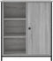 vidaXL - Dressoir - 70x30x80 - cm - bewerkt - hout - grijs - sonoma
