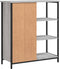 vidaXL - Dressoir - 70x30x80 - cm - bewerkt - hout - grijs - sonoma